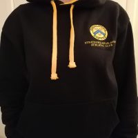 Black & Yellow Hoody including Stratford upon Avon AC on the back